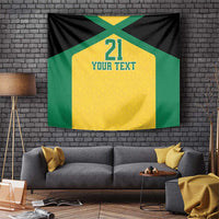 Jamaica Football Custom Tapestry Gold Ethnic Motifs - Wonder Print Shop