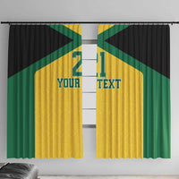 Jamaica Football Custom Window Curtain Gold Ethnic Motifs - Wonder Print Shop