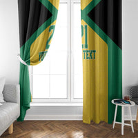 Jamaica Football Custom Window Curtain Gold Ethnic Motifs - Wonder Print Shop