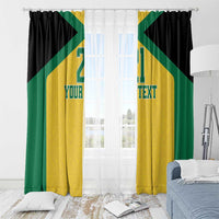 Jamaica Football Custom Window Curtain Gold Ethnic Motifs - Wonder Print Shop