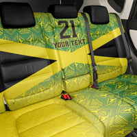 Custom Jamaica Reggae Boyz Back Car Seat Cover With Traditional Pattern LT9 - Wonder Print Shop