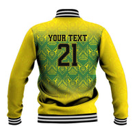 Custom Jamaica Reggae Boyz Baseball Jacket With Traditional Pattern LT9 - Wonder Print Shop