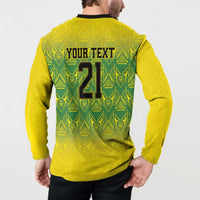Custom Jamaica Reggae Boyz Button Sweatshirt With Traditional Pattern LT9 - Wonder Print Shop