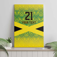 Custom Jamaica Reggae Boyz Canvas Wall Art With Traditional Pattern LT9 - Wonder Print Shop