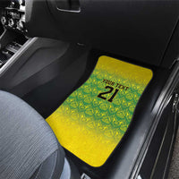 Custom Jamaica Reggae Boyz Car Mats With Traditional Pattern LT9 - Wonder Print Shop