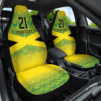 Custom Jamaica Reggae Boyz Car Seat Cover With Traditional Pattern LT9 - Wonder Print Shop