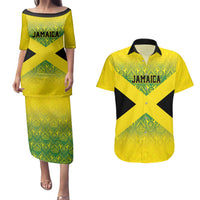 Custom Jamaica Reggae Boyz Couples Matching Puletasi and Hawaiian Shirt With Traditional Pattern LT9 - Wonder Print Shop