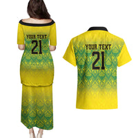 Custom Jamaica Reggae Boyz Couples Matching Puletasi and Hawaiian Shirt With Traditional Pattern LT9 - Wonder Print Shop