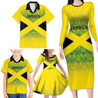 Custom Jamaica Reggae Boyz Family Matching Long Sleeve Bodycon Dress and Hawaiian Shirt With Traditional Pattern LT9 - Wonder Print Shop