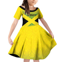 Custom Jamaica Reggae Boyz Family Matching Off Shoulder Short Dress and Hawaiian Shirt With Traditional Pattern LT9 - Wonder Print Shop