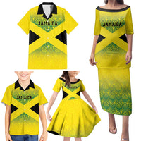 Custom Jamaica Reggae Boyz Family Matching Puletasi and Hawaiian Shirt With Traditional Pattern - Wonder Print Shop