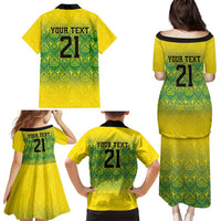 Custom Jamaica Reggae Boyz Family Matching Puletasi and Hawaiian Shirt With Traditional Pattern - Wonder Print Shop