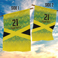 Custom Jamaica Reggae Boyz Garden Flag With Traditional Pattern - Wonder Print Shop