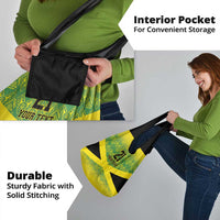 Custom Jamaica Reggae Boyz Grocery Bag With Traditional Pattern