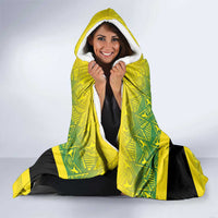 Custom Jamaica Reggae Boyz Hooded Blanket With Traditional Pattern