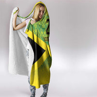 Custom Jamaica Reggae Boyz Hooded Blanket With Traditional Pattern