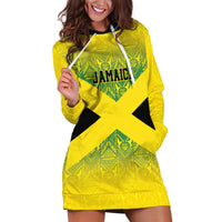Custom Jamaica Reggae Boyz Hoodie Dress With Traditional Pattern - Wonder Print Shop
