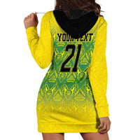 Custom Jamaica Reggae Boyz Hoodie Dress With Traditional Pattern - Wonder Print Shop