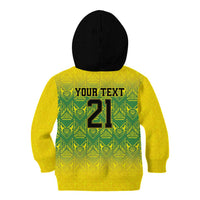 Custom Jamaica Reggae Boyz Kid Hoodie With Traditional Pattern - Wonder Print Shop