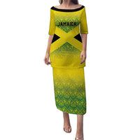 Custom Jamaica Reggae Boyz Puletasi With Traditional Pattern - Wonder Print Shop