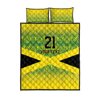 Custom Jamaica Reggae Boyz Quilt Bed Set With Traditional Pattern - Wonder Print Shop