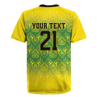 Custom Jamaica Reggae Boyz Rugby Jersey With Traditional Pattern - Wonder Print Shop