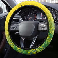 Jamaica Reggae Boyz Steering Wheel Cover With Traditional Pattern - Wonder Print Shop