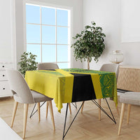 Custom Jamaica Reggae Boyz Tablecloth With Traditional Pattern - Wonder Print Shop