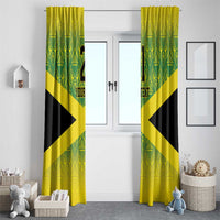 Custom Jamaica Reggae Boyz Window Curtain With Traditional Pattern - Wonder Print Shop