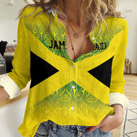 Custom Jamaica Reggae Boyz Women Casual Shirt With Traditional Pattern - Wonder Print Shop