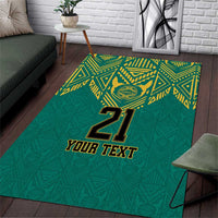 Jamaica Tribal Custom Football Area Rug Green Style LT9 - Wonder Print Shop