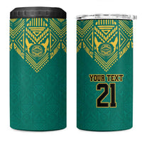 Jamaica Tribal Custom Football 4 in 1 Can Cooler Tumbler Green Style LT9 - Wonder Print Shop