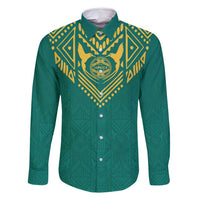 Jamaica Tribal Custom Football Family Matching Mermaid Dress and Hawaiian Shirt Green Style LT9 - Wonder Print Shop