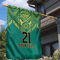 Jamaica Tribal Custom Football Garden Flag Green Style - Wonder Print Shop
