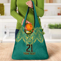 Jamaica Tribal Custom Football Grocery Bag Green Style