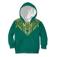 Jamaica Tribal Custom Football Kid Hoodie Green Style - Wonder Print Shop