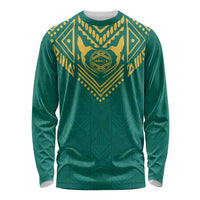 Jamaica Tribal Custom Football Long Sleeve Shirt Green Style - Wonder Print Shop