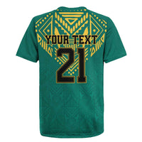 Jamaica Tribal Custom Football Rugby Jersey Green Style - Wonder Print Shop