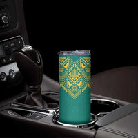 Jamaica Tribal Custom Football Skinny Tumbler Green Style - Wonder Print Shop