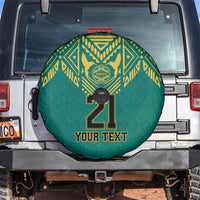 Jamaica Tribal Custom Football Spare Tire Cover Green Style - Wonder Print Shop
