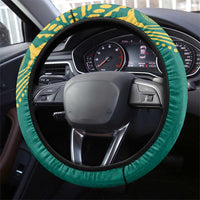 Jamaica Tribal Football Steering Wheel Cover Green Style - Wonder Print Shop
