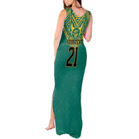 Jamaica Tribal Custom Football Tank Maxi Dress Green Style - Wonder Print Shop