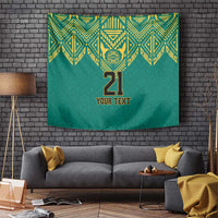 Jamaica Tribal Custom Football Tapestry Green Style - Wonder Print Shop