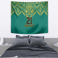 Jamaica Tribal Custom Football Tapestry Green Style - Wonder Print Shop