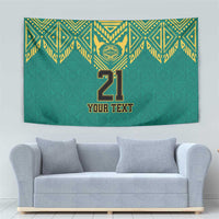 Jamaica Tribal Custom Football Tapestry Green Style - Wonder Print Shop