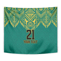 Jamaica Tribal Custom Football Tapestry Green Style - Wonder Print Shop