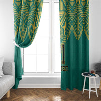 Jamaica Tribal Custom Football Window Curtain Green Style - Wonder Print Shop