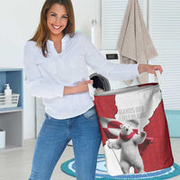Hands Off Greenland Laundry Basket Poland Bear with Flag