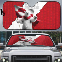 Hands Off Greenland Auto Sun Shade Poland Bear with Flag