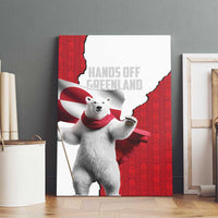 Hands Off Greenland Canvas Wall Art Poland Bear with Flag